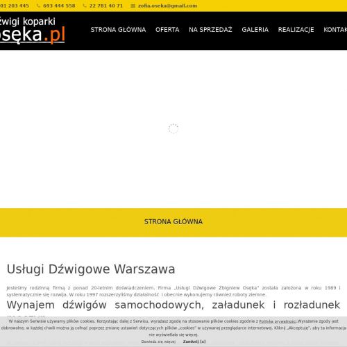 Dźwig samochodowy wynajem - Warszawa