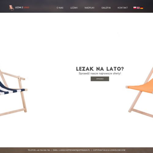 Leżaki plażowe z nadrukiem na zamówienie w Krakowie