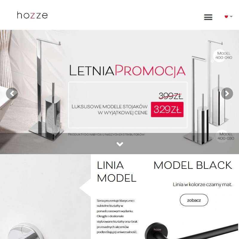 Nowoczesny czarny haczyk łazienkowy w Warszawie