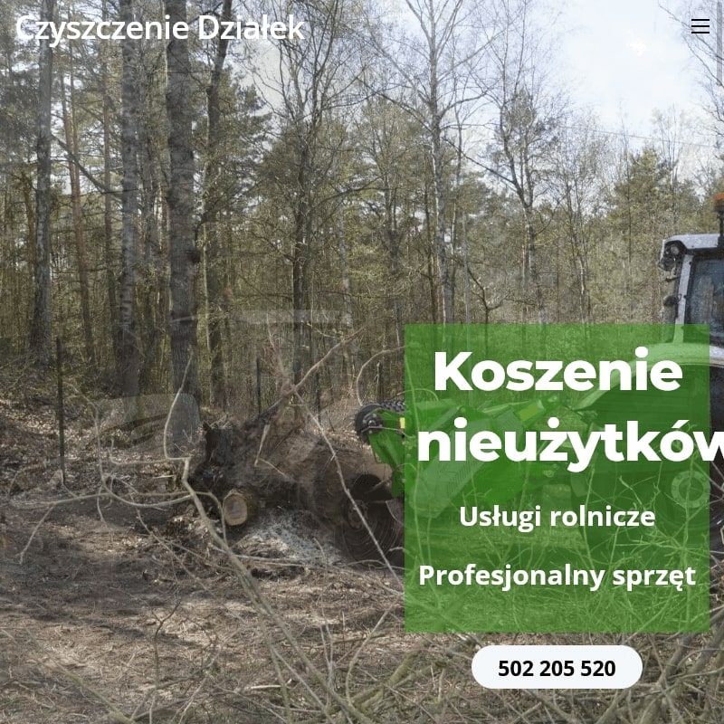 Oczyszczanie działek mazowieckie - Warszawa