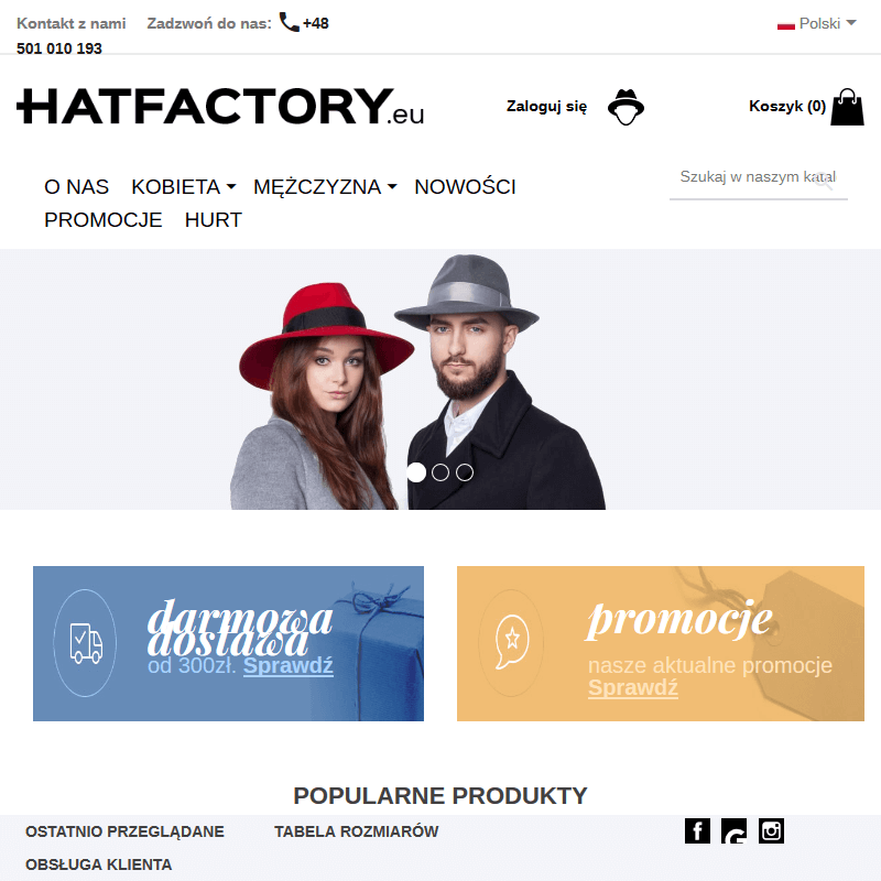 Kapelusze męskie w Warszawie