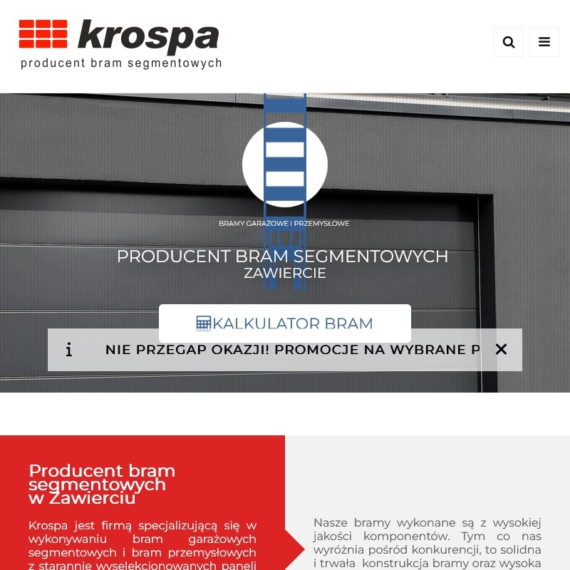 Kielce - producent bram garażowych dwuskrzydłowych